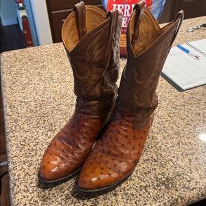 Tony Lama Tan Leather Western Boots
